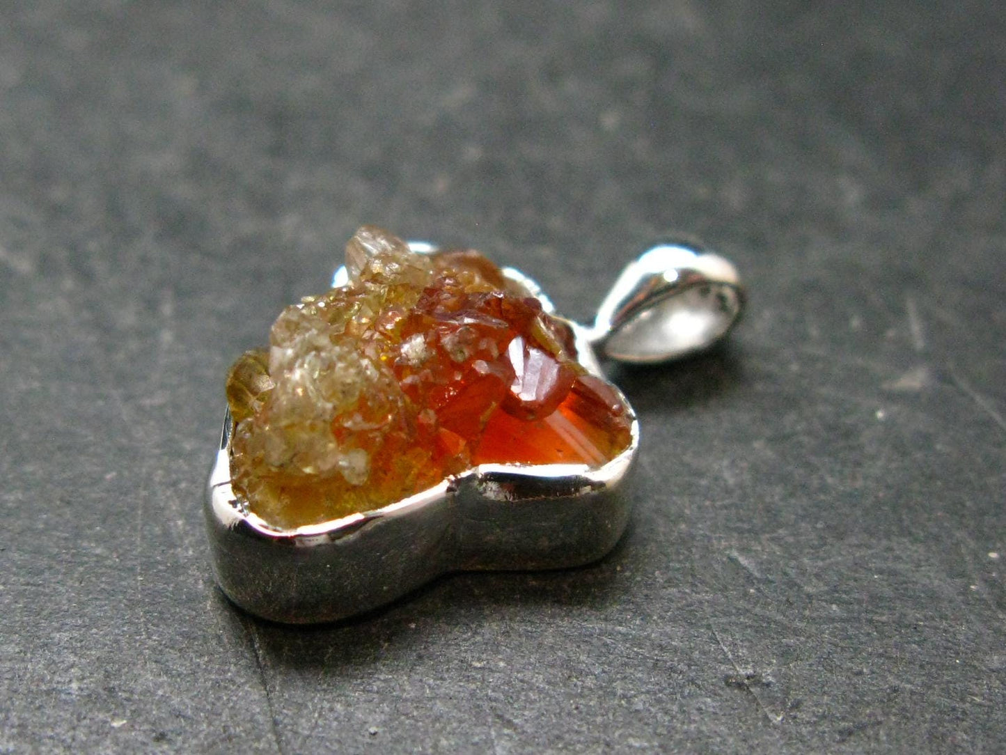 Zincite Zinkite Crystal 925 Silver Pendant From Poland - 0.9" - 3.64 Grams