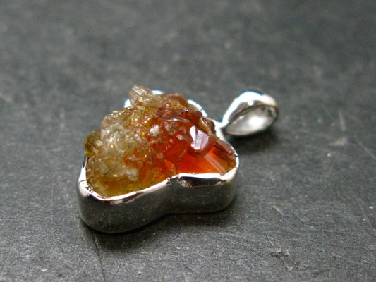 Zincite Zinkite Crystal 925 Silver Pendant From Poland - 0.9" - 3.64 Grams