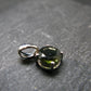 Moldavite Tektite Silver Pendant from Czech Republic - 0.6" - 0.95 Grams