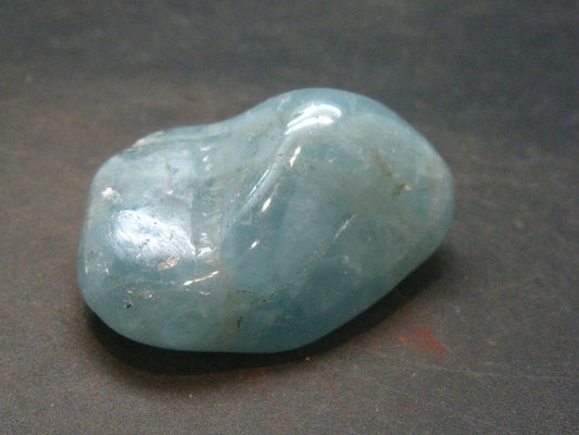 Genuine Blue Aquamarine Tumbled Stone From Brazil - 1.6" - 27.95 Grams