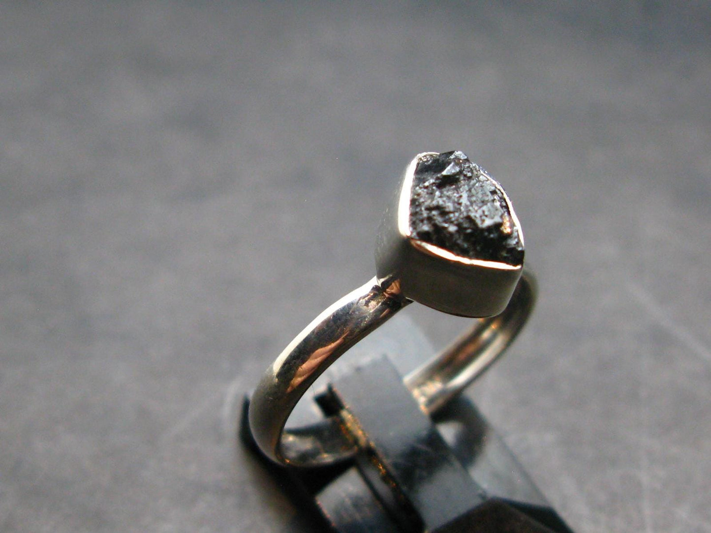 Terminated Brookite Crystal Silver Ring From Arkansas - Size 8 - 2.21 Grams