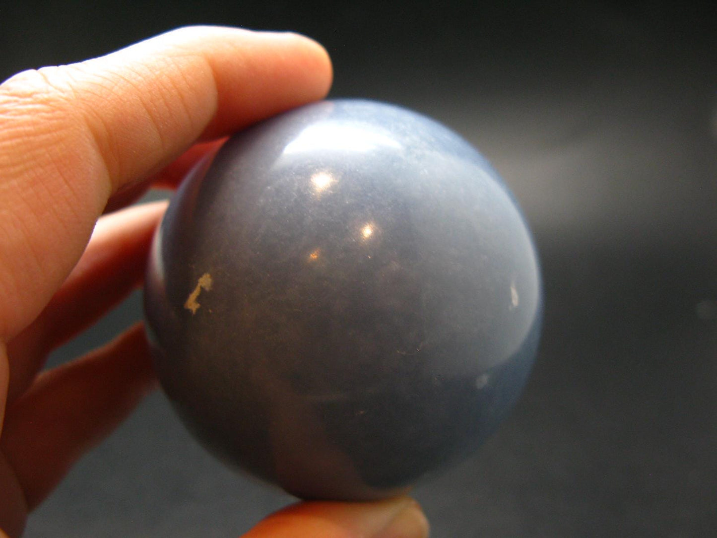 Fine Angelite Angellite Sphere Ball From Peru - 2.2"
