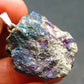 Peacock Ore!! Unusual Natural Raw Chalcopyrite Bornite Silver Pendant from Mexico - 1.4" - 7.72 Grams