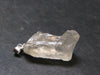 Clear Petalite Crystal Silver Pendant from Brazil - 1.3" - 3.63 Grams