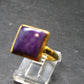 Sugilite Silver Gold Plated Ring From South Africa - 4.83 Grams - Size 8