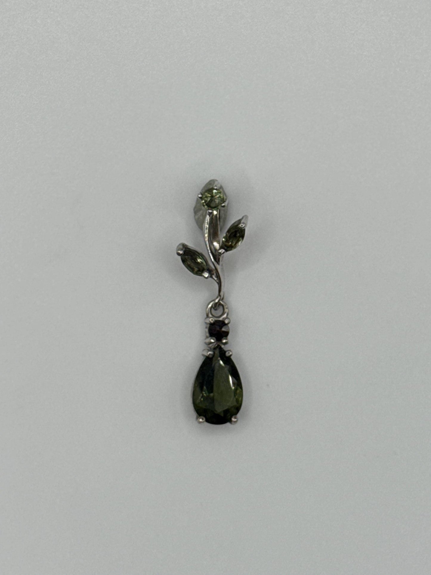 Moldavite Drop Earrings & Pendant Set - Weight 11.25 Grams