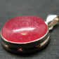Rare Rhodochrosite Sterling Silver Pendant From Argentina - 1.1" - 7.09 Grams