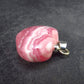 Rhodochrosite Heart Silver Pendant from Alma Colorado - 1.1" - 8.42 Grams