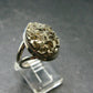 Large Raw Pyrite Silver Ring From Peru - 8.13 Grams - Size 8.25