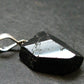 Black Tourmaline Schorl Silver Pendant From Brazil - 1.4" - 6.05 Grams