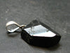 Black Tourmaline Schorl Silver Pendant From Brazil - 1.4" - 6.05 Grams