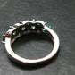 Emerald Faceted Silver Ring from Colombia - 3.05 Grams Total - Size 6