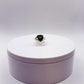 Green Helenite Trillion Ring – Sterling Silver Modern Gemstone Statement Ring