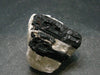 Fine Black Tourmaline In Quartz Crystal From Brazil - 1.7"
