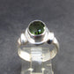Moldavite Tektite Facetted Silver Ring from Czech Republic - Size 8 - 6.75 Grams
