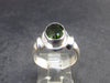 Moldavite Tektite Facetted Silver Ring from Czech Republic - Size 8 - 6.75 Grams