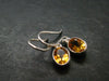 Faceted Golden Yellow Citrine 925 Sterling Silver Drop Earrings - 1.0"