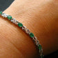 Emerald Silver Bracelet From Colombia - 7.63 Grams Total
