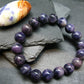 Tiffany Stone Violet Opal Genuine Bracelet ~ 7.5 Inches ~ 12mm Round Beads