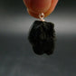 Tibetan Black Tektite Silver Pendant From Tibet - 1.0" - 5.09 Grams