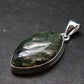 Nice Polished Seraphinite Clinochlore Stalactite Silver Plated Pendant From Russia - 1.5" - 6.11 Grams