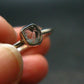 Cute Delicate Genuine Raw Aquamarine Gem Sterling Silver Ring - Size 8.25