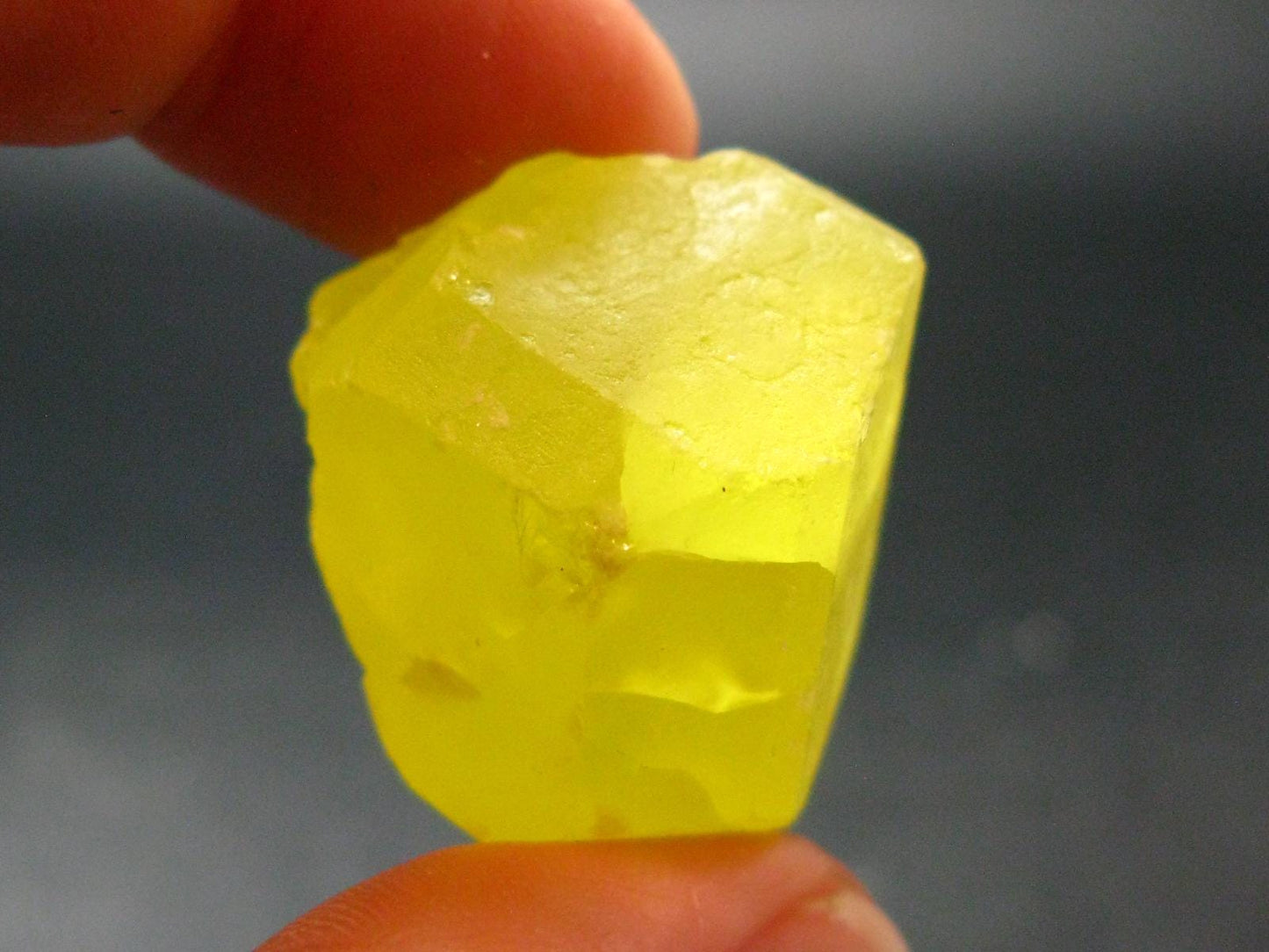 Large Yellow Sulphur Sulfur Crystal Italy - 1.1"