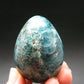 Large Neon Blue Apatite Egg from Madagascar - 107.68 Grams - 1.9"