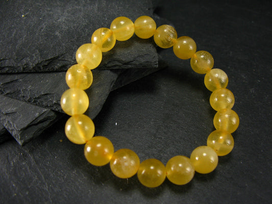 Yellow Calcite Genuine Bracelet ~ 7 Inches ~ 10mm Round Beads
