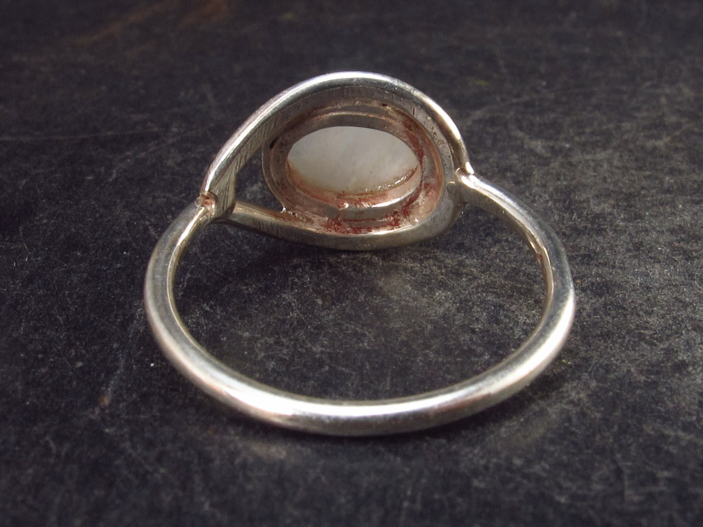 Natural Oval Shaped Glow From Inside Moonstone 925 Silver Ring - Size 7.5 - 2.4 Grams