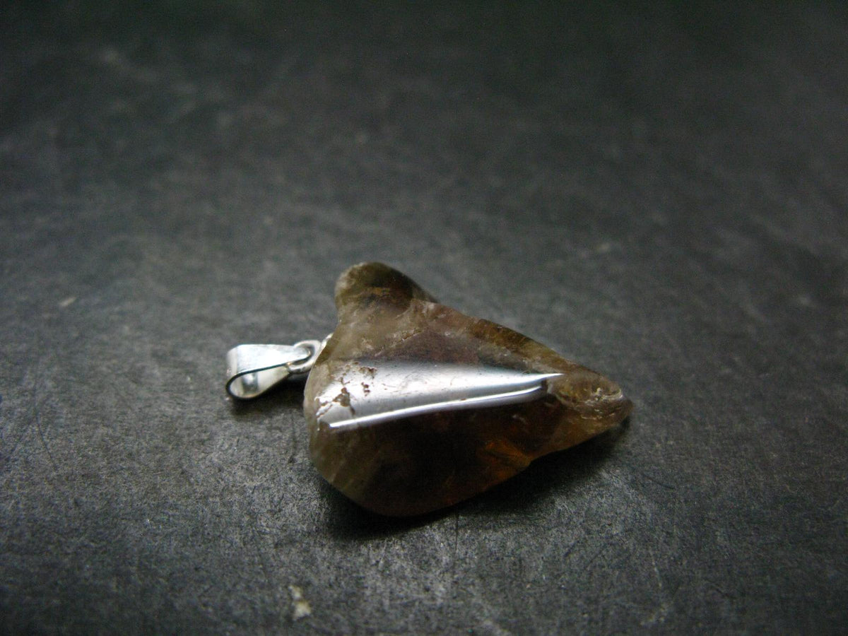 Cacoxenite Super 7 Silver Pendant From Brazil - 1.1" - 3.45 Grams