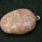 Rosaline Zoisite!! Rare Polished Thulite Silver Pendant From Norway - 1.2"