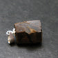 Fairy Cross!! Natural Staurolite Sharp Brown Twin Crystals Silver Pendant From Russia - 0.8" - 2.22 Grams