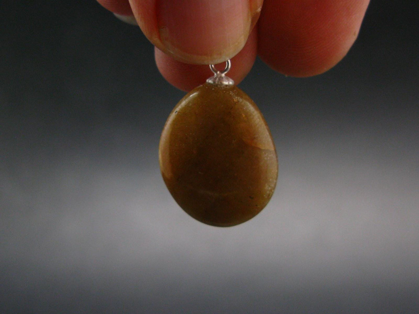 Yellow Sapphire Corundum Polished Crystal Silver Pendant From Sri Lanka - 1.0" - 32.40 Carats