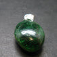 Tsavorite Gem Green Garnet Sterling Silver Pendant From Tanzania - 0.9" - 4.35 Grams