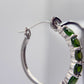 Green Helenite Hoop Earrings – Sterling Silver Hoops with Helenite