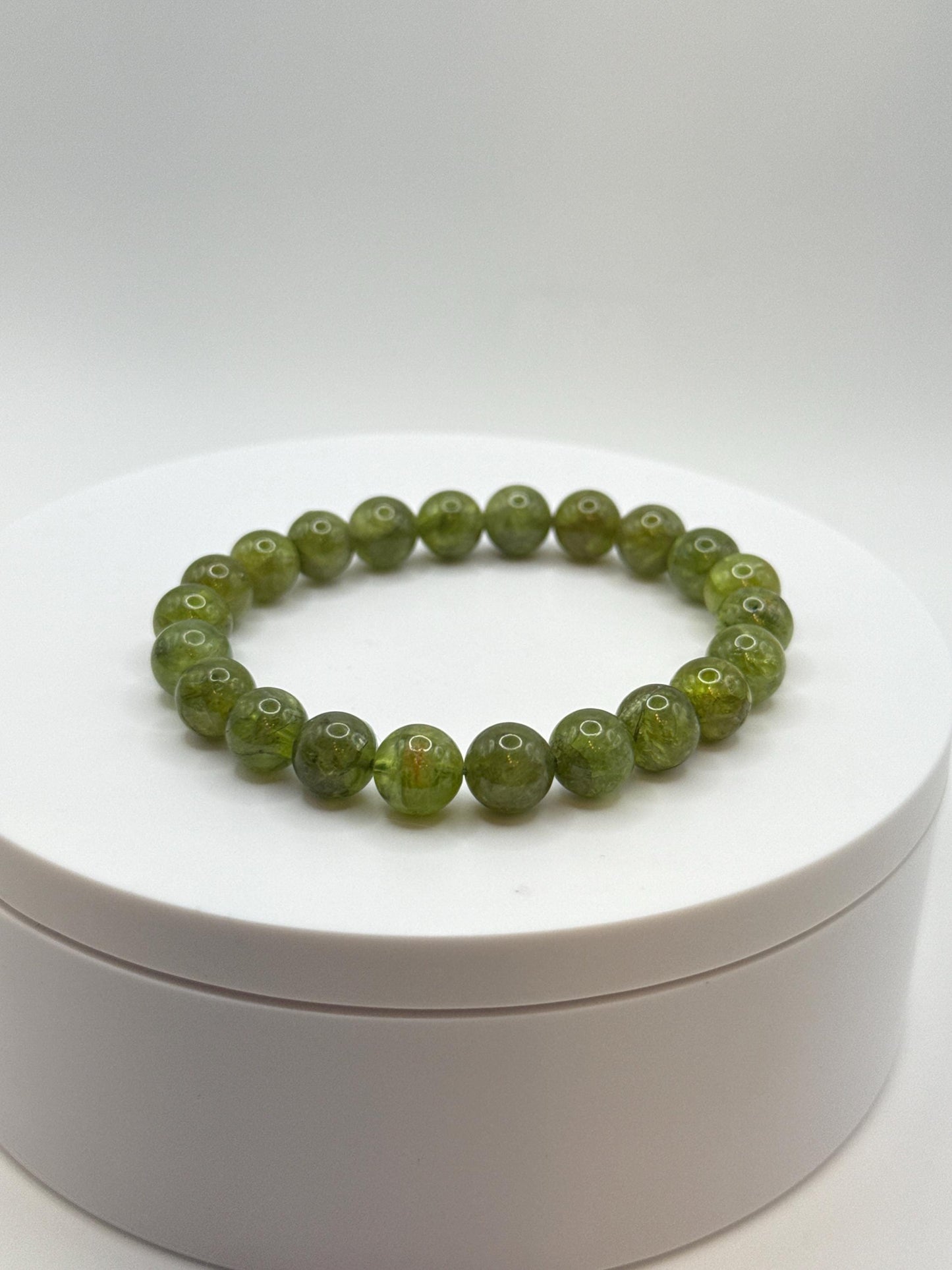 Natural Peridot Beaded Bracelet | August Birthstone, Renewal