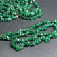 Set of Three Green Onix Gems Freeform Bead Necklace - 18" Each
