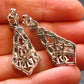 Gem Emerald Faceted Silver Earrings From Colombia - 5.90 Grams Total
