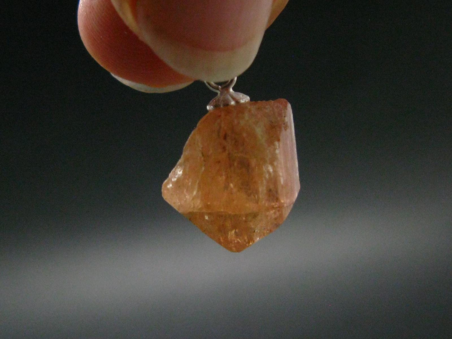Imperial Topaz Crystal Pendant From Brazil - 0.8" - 2.09 Grams