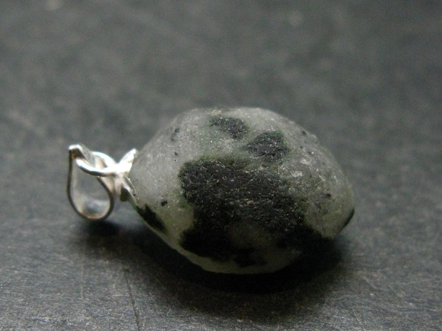 Phenakite Phenacite Tumbled Silver Pendant From Russia - 0.9" - 3.13 Grams