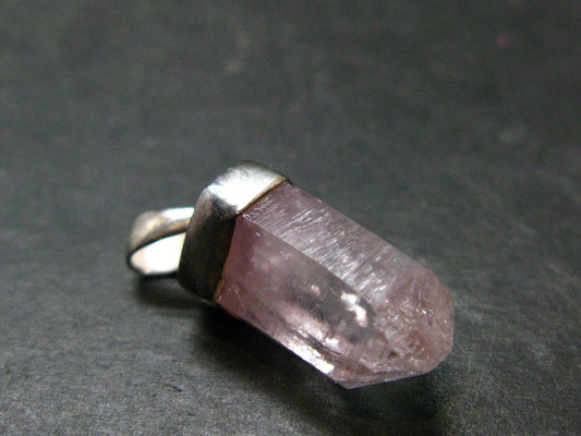 Vera Cruz Amethyst Silver Pendant From Mexico - 1.0" - 4.14 Grams
