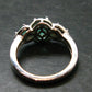 Emerald Faceted Silver Ring from Colombia - 3.5275 Grams Total - Size 6