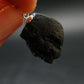 Tibetan Black Tektite Silver Pendant From Tibet - 1.0" - 5.09 Grams