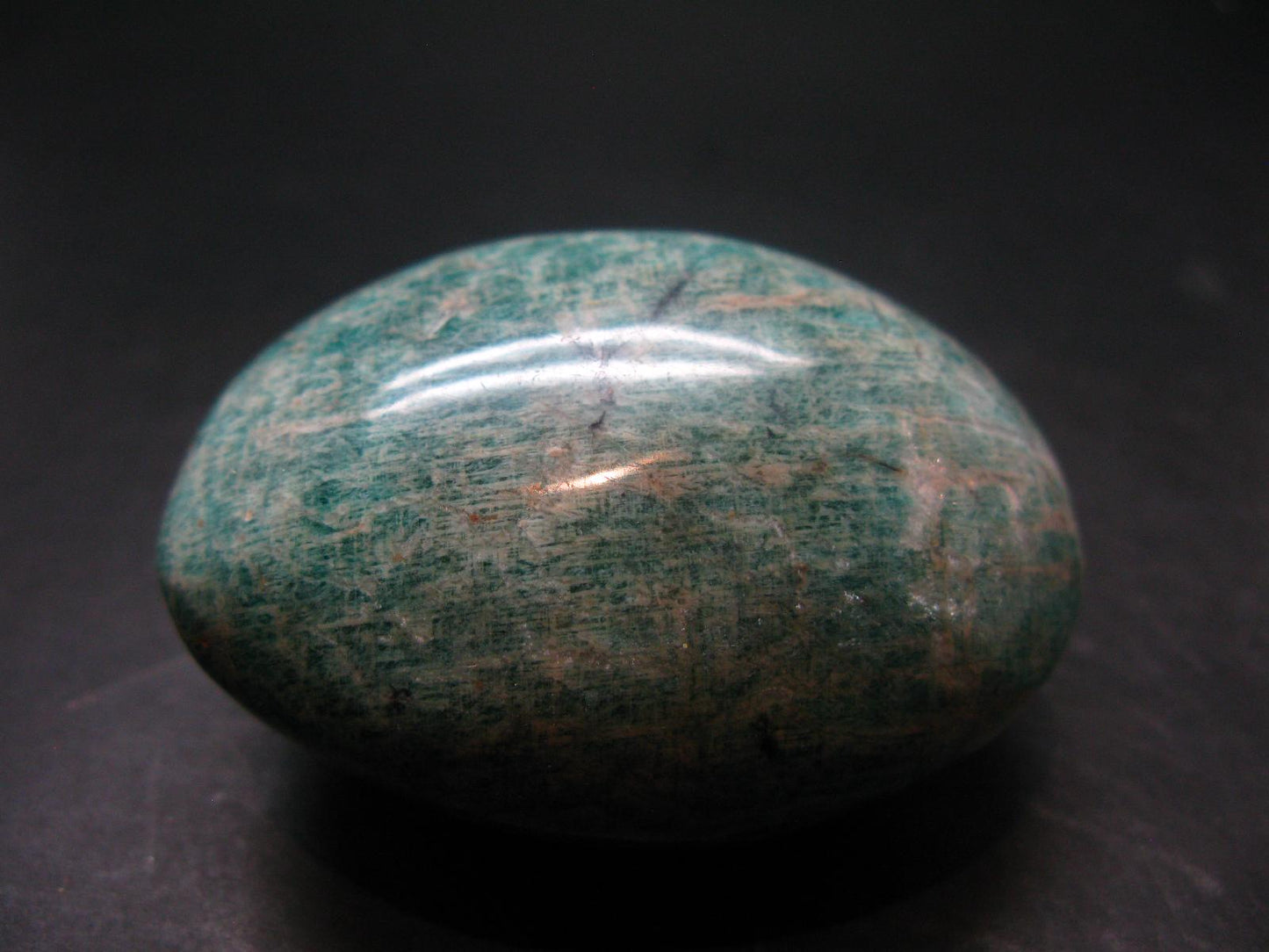 Rich Green Amazonite Tumbled Stone From Madagascar - 2.7"