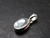 Stunning Genuine Faceted Aquamarine Gem Sterling Silver Pendant From Brazil - 0.7"