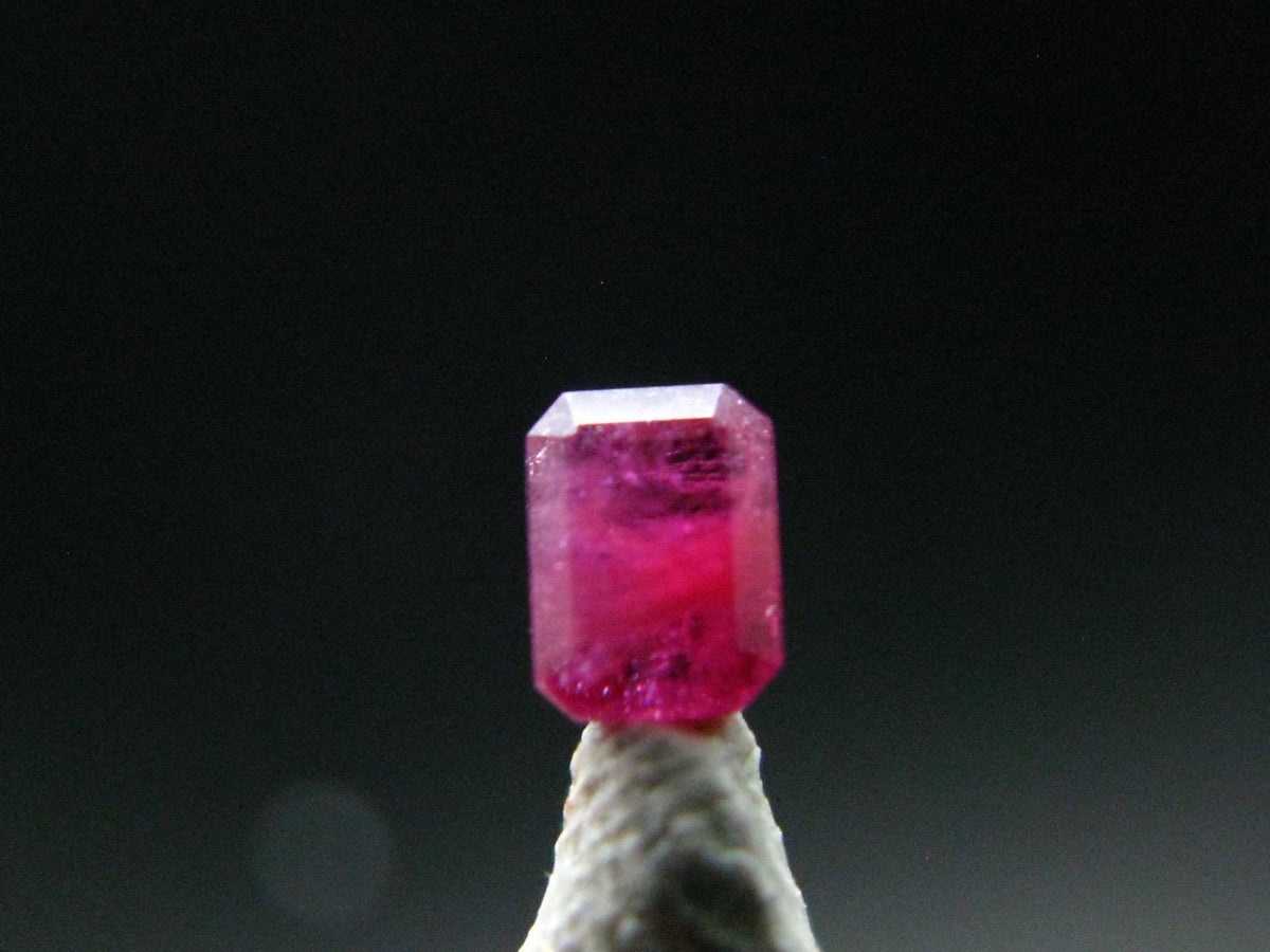 Beautiful Rare Gem Bixbite Red Beryl Emerald Cut Stone From Utah USA - 0.16 Carats - 3.7x2.5mm