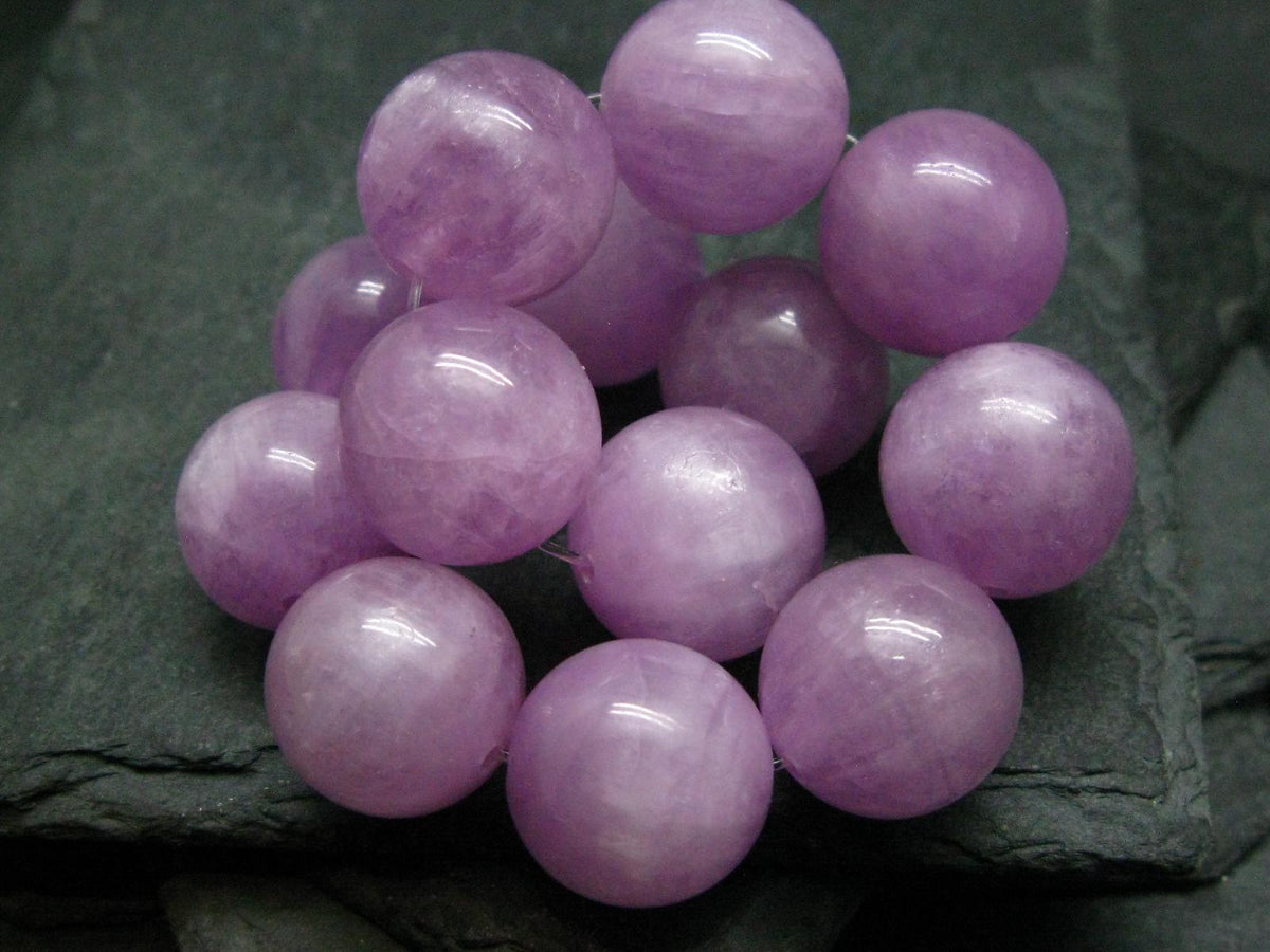 Kunzite Spodumene Genuine Bracelet ~ 7 Inches ~ 16mm Round Beads