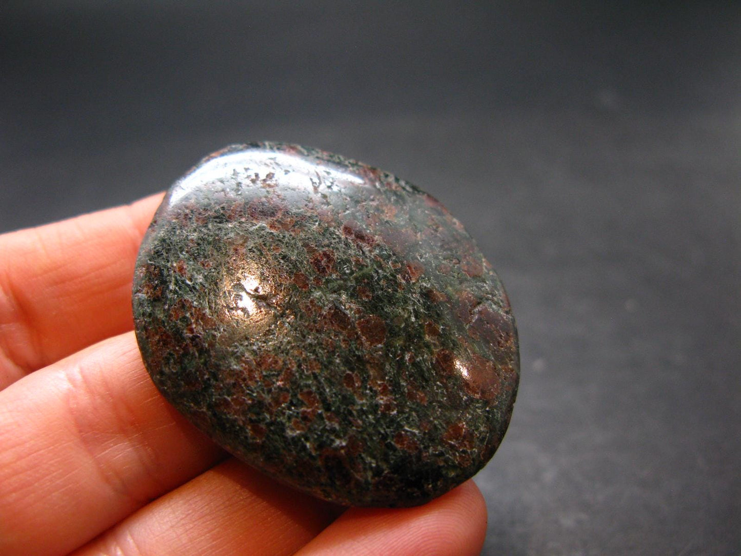 Rare Eclogite Tumbled Stone From Norway - 1.6" - 21.46 Grams