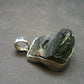 Moldavite Tektite Silver Pendant from Czech Republic - 1.1" - 6.23 Grams
